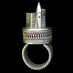 silver castle ring